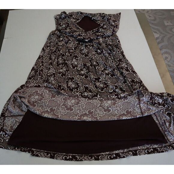 Rebecca Taylor Women's Sz XS Red Rochelle Fleur Pleated Mock Neck Dress - Picture 9 of 12